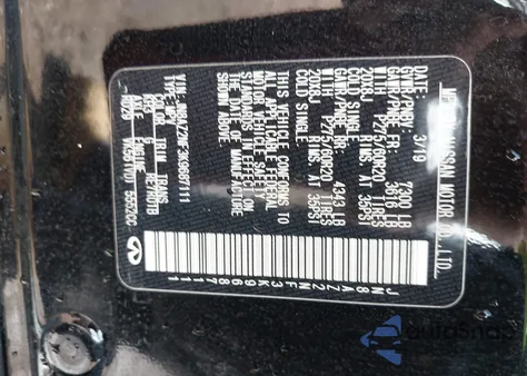 2019 Infiniti Qx80 Luxe from USA, damaged, VIN JN8AZ2NF3K9687111